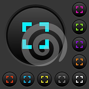 Selector tool dark push buttons with color icons