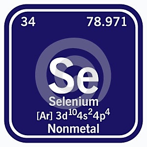 Selenium Periodic Table of the Elements Vector illustration eps 10