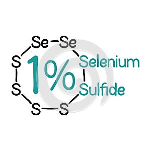 Selenium sulfide ingredient, beauty product sticker