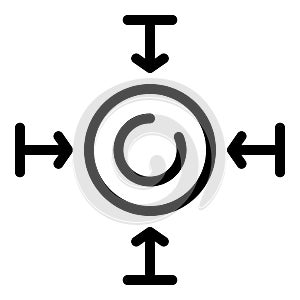 Self actualization icon, outline style photo