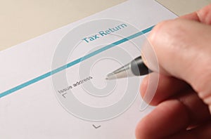 Self Assessment UK Tax Return Form photo