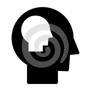 Self - awareness icon, vector illustration