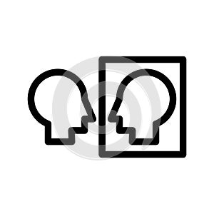 Self - awareness icon, vector illustration