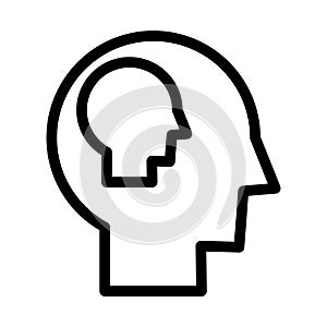 Self - awareness icon, vector illustration