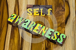 Self awareness personal success positive human mind personality