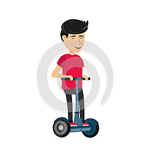 Self balancing electric scooter. Vector