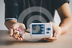 Self blood pressure and heart rate measurement