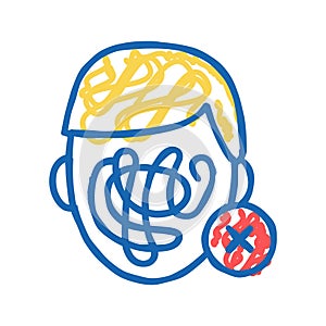 self cancellation icon doodle illustration photo