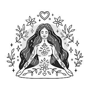 Self care Feminine vector Illustrations.