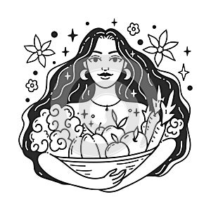 Self care Feminine vector Illustrations.