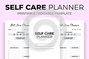 Self Care Planner KDP Interior