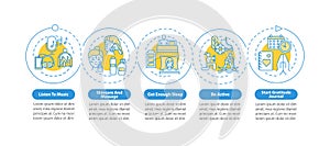 Self care practices vector infographic template