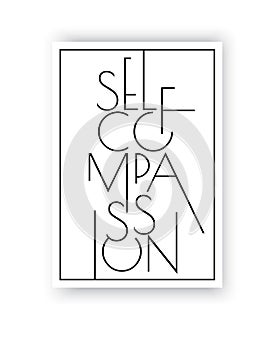 Self-compassion, vector photo