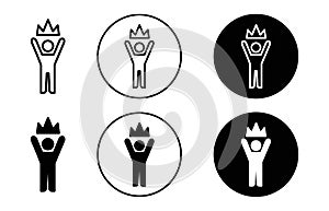 Self Confidence icon Outline flat Icon