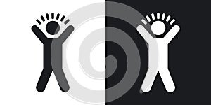 Self confidence icon vector