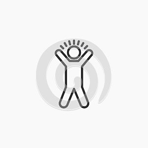 Self confidence icon vector