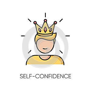 Self confidence RGB color icon photo