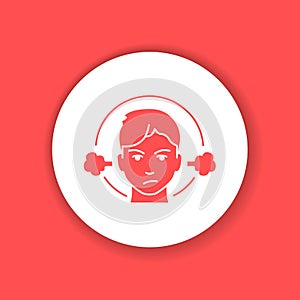 Self control color glyph icon. Pictogram for web page