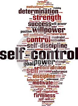 Self-control word cloud