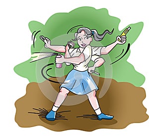 Self-Defense, illustration