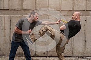 Self defense techniques against a gun