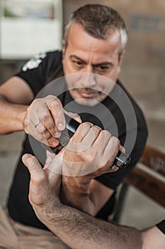 Self defense techniques against a gun