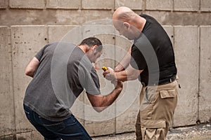 Self defense techniques against a gun