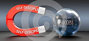 Self-Discipline that attracts Success. Power of self-discipline photo