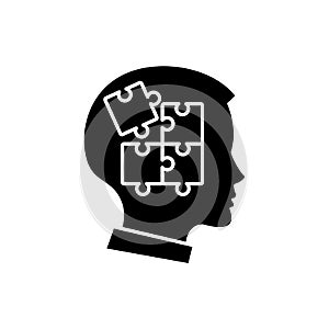 Self-discipline black icon, vector sign on isolated background. Self-discipline concept symbol, illustration