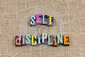 Self discipline training respect intention pride confidence motivation photo