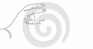 Self drawing line animation Hand Holding a Credit Card continuous line drawn concept video