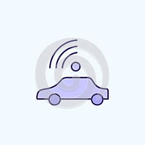 self driving car 2 colored line icon. Simple colored element illustration. self driving car outline symbol design from new