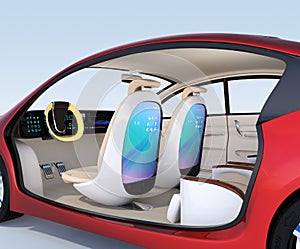 Self-driving car concept image