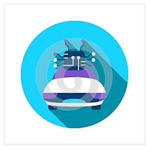 Self-driving car flat icon