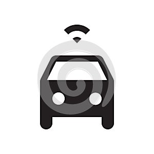 Self driving car - Glyph Icon - Black