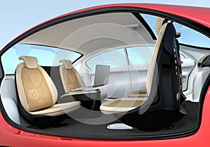 Self-driving car interior concept