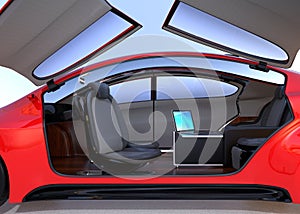 Self driving car interior concept