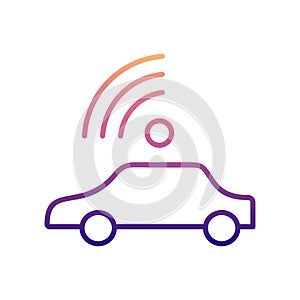 Self driving car nolan icon. Simple thin line, outline vector of New Technologies icons for ui and ux, website or mobile