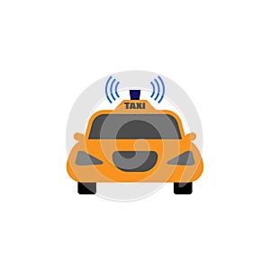 Self-driving taxi illustration