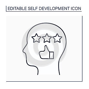 Self-efficacy line icon