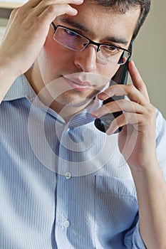 Self-employed man working at home