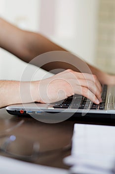 Self-employed man working at home