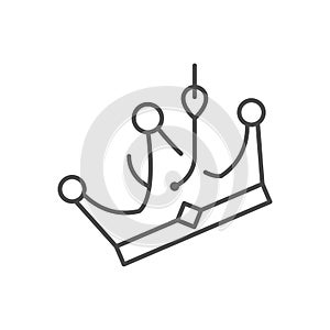 Self esteem increasing line icon