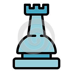 Self-esteem piece chess icon color outline vector