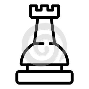 Self-esteem piece chess icon, outline style
