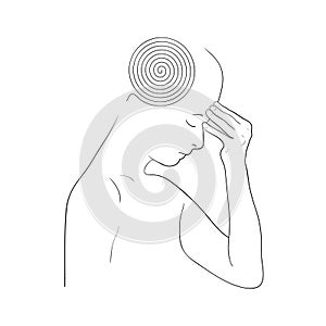 Self-Hypnosis Concept. Vector photo