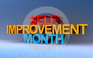 self improvement month on blue