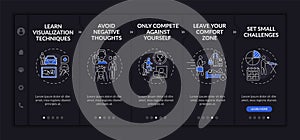 Self-improvement tools onboarding vector template