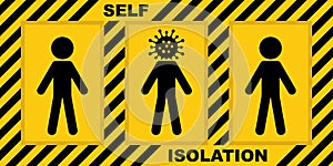 SELF ISOLATION  signal tape people 4