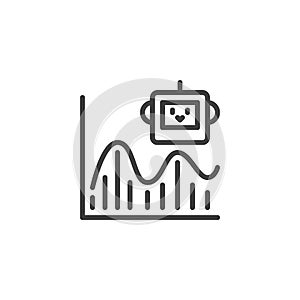 Self learning Bot line icon